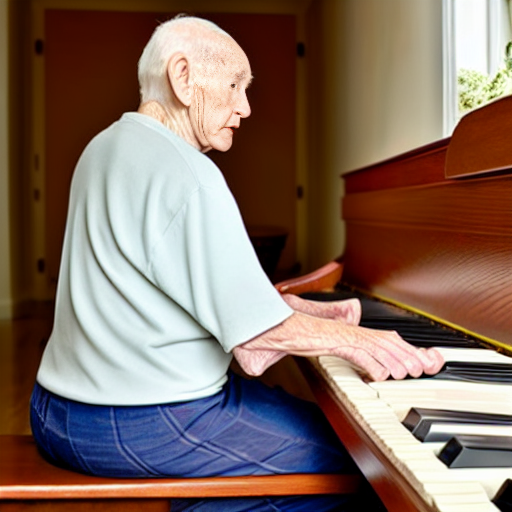 Old Person Plays Piano